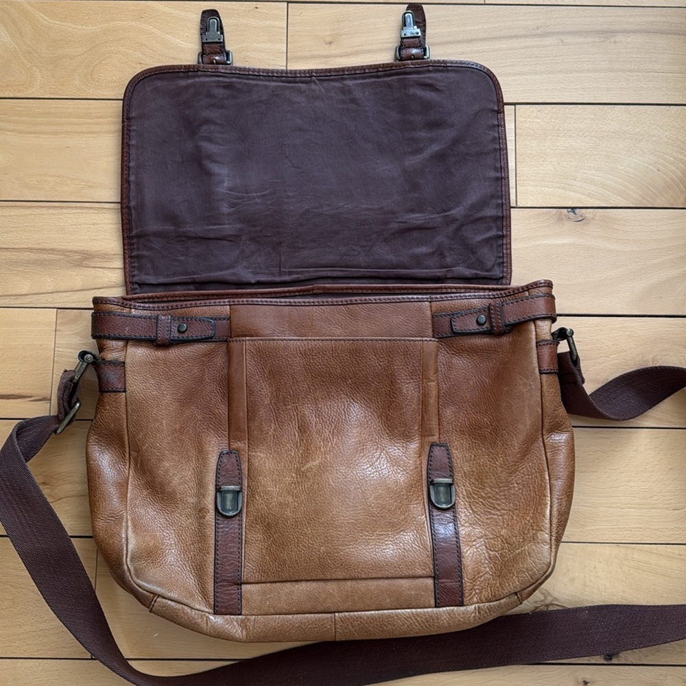 FOSSIL leather messenger bag - Picture 4 of 9